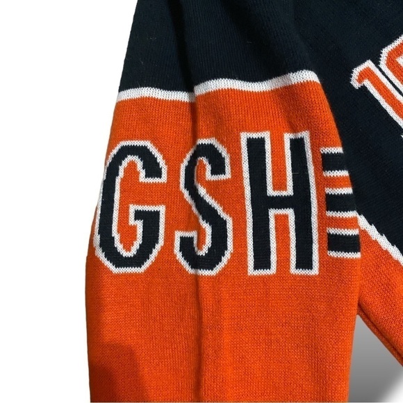 NFL Vintage Chunky Big Logo 1920 CHICAGO BEARS Knit Hoodie Size Large Gorpcore - Picture 10 of 10